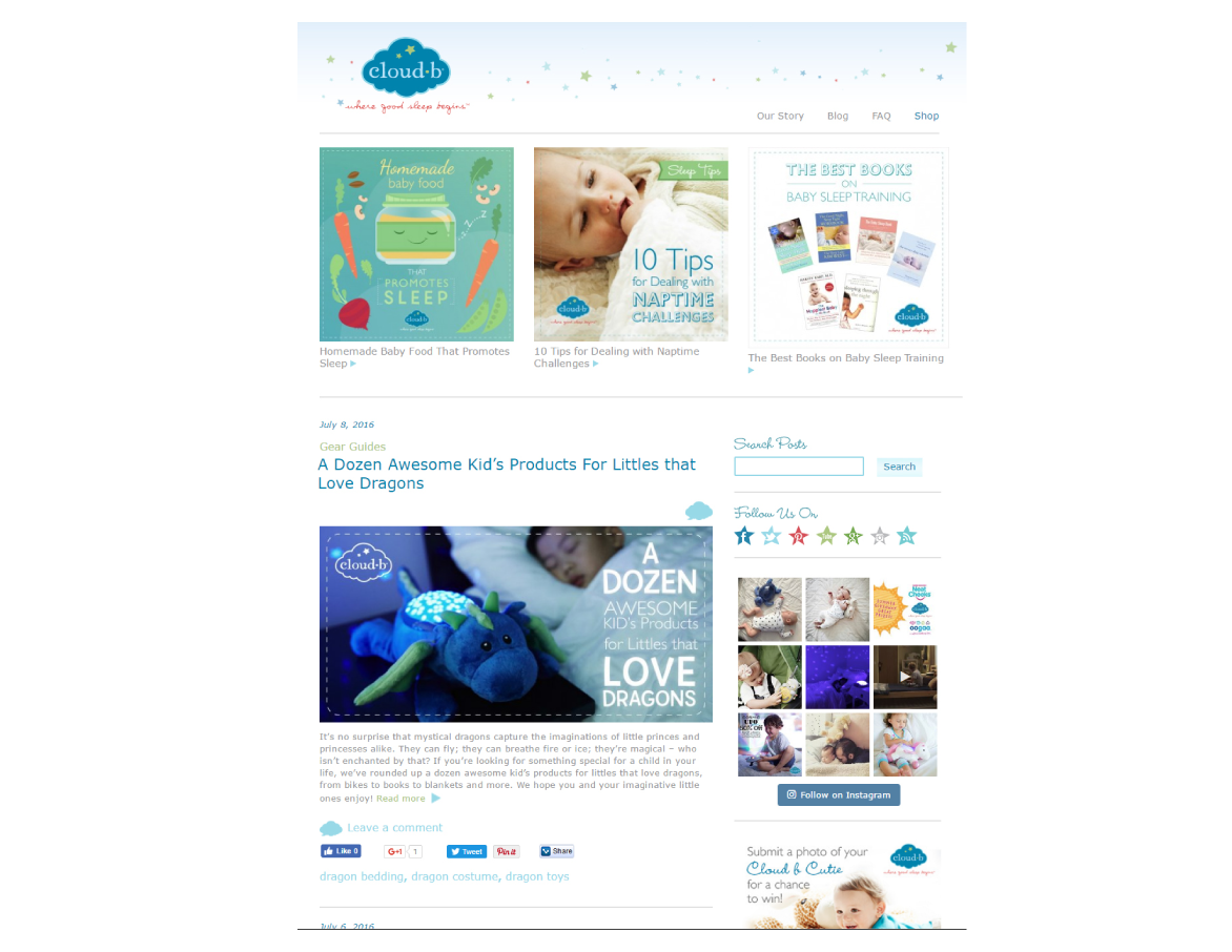 A Screen shot of Cloud B Blog A Screen shot of Cloud B Blog
