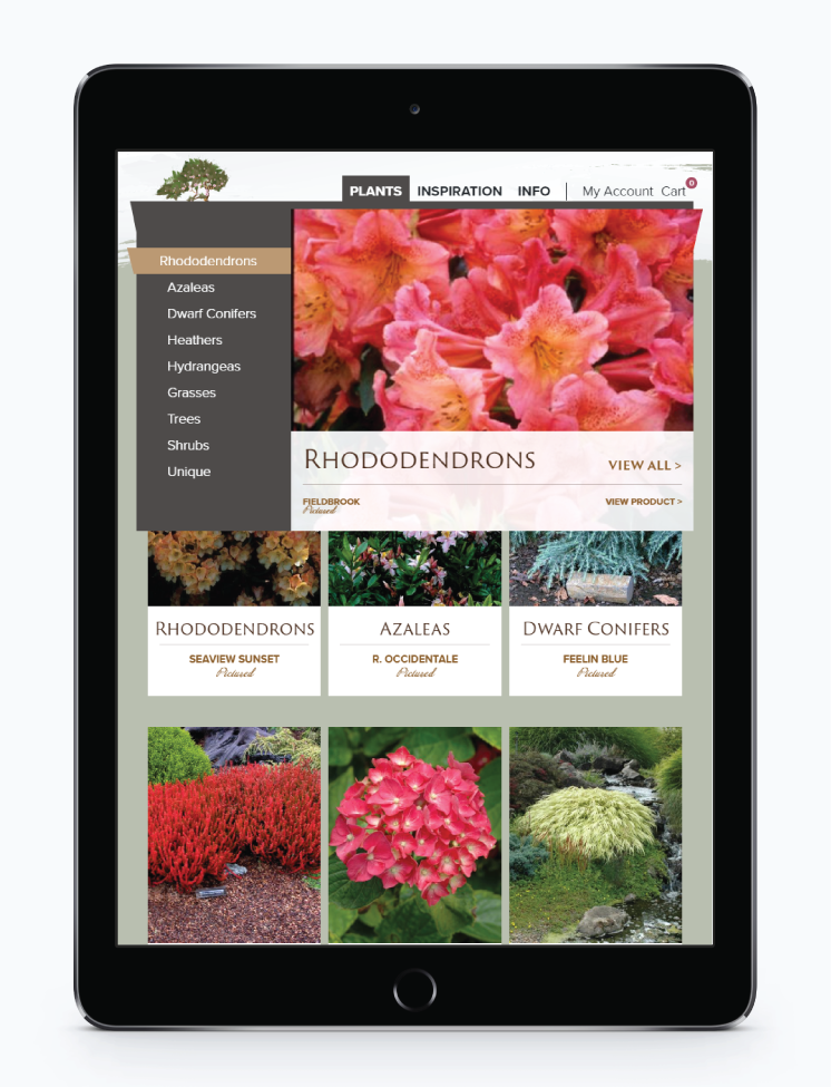 Screen Capture Image of Singing Tree Garden's Rich Menu Image Displaying Screening Tree Garden's rich menu on an ipad